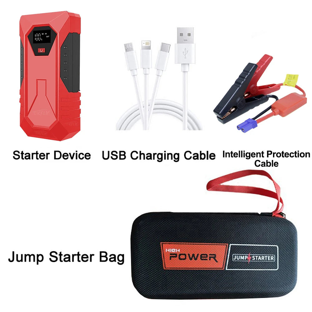 Portable Car Jump Starter 18000mAh Power Bank Car Booster Charger 12V Starting Device Petrol Diesel Car Emergency Booster