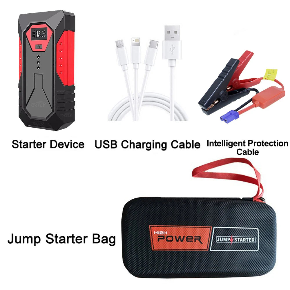 Portable Car Jump Starter 18000mAh Power Bank Car Booster Charger 12V Starting Device Petrol Diesel Car Emergency Booster